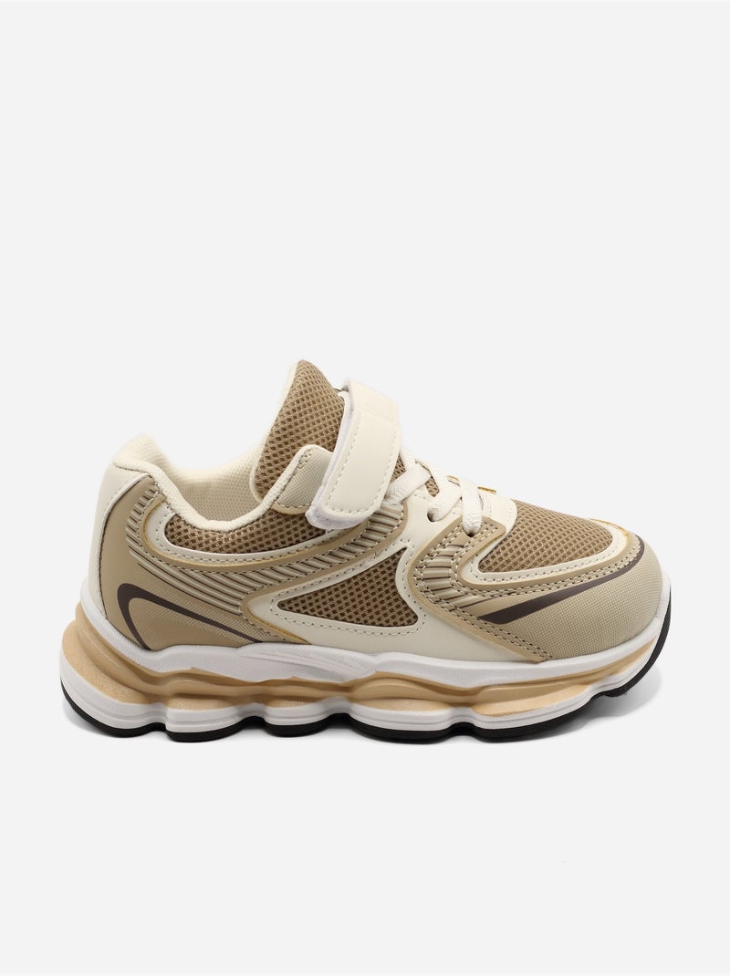 Baskets a lacets Crème - Kiabi