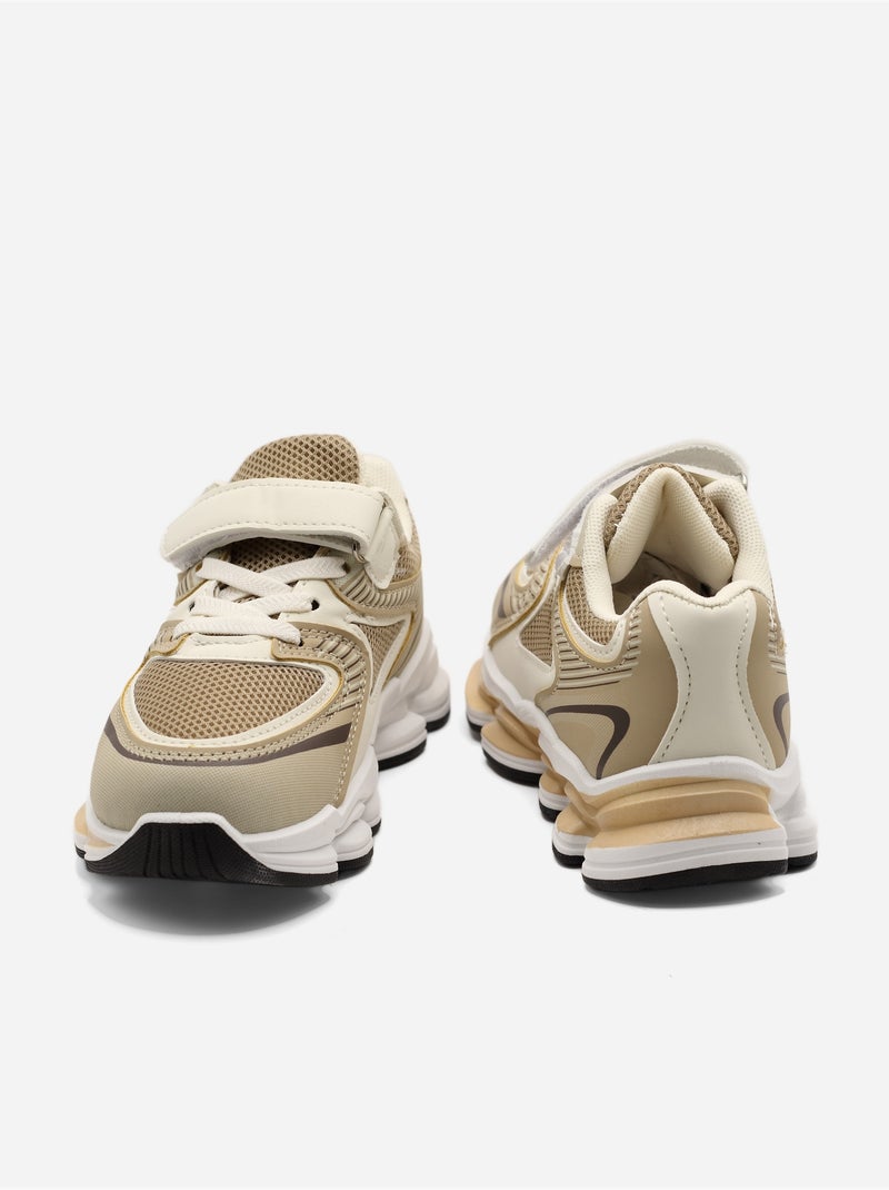 Baskets a lacets Crème - Kiabi