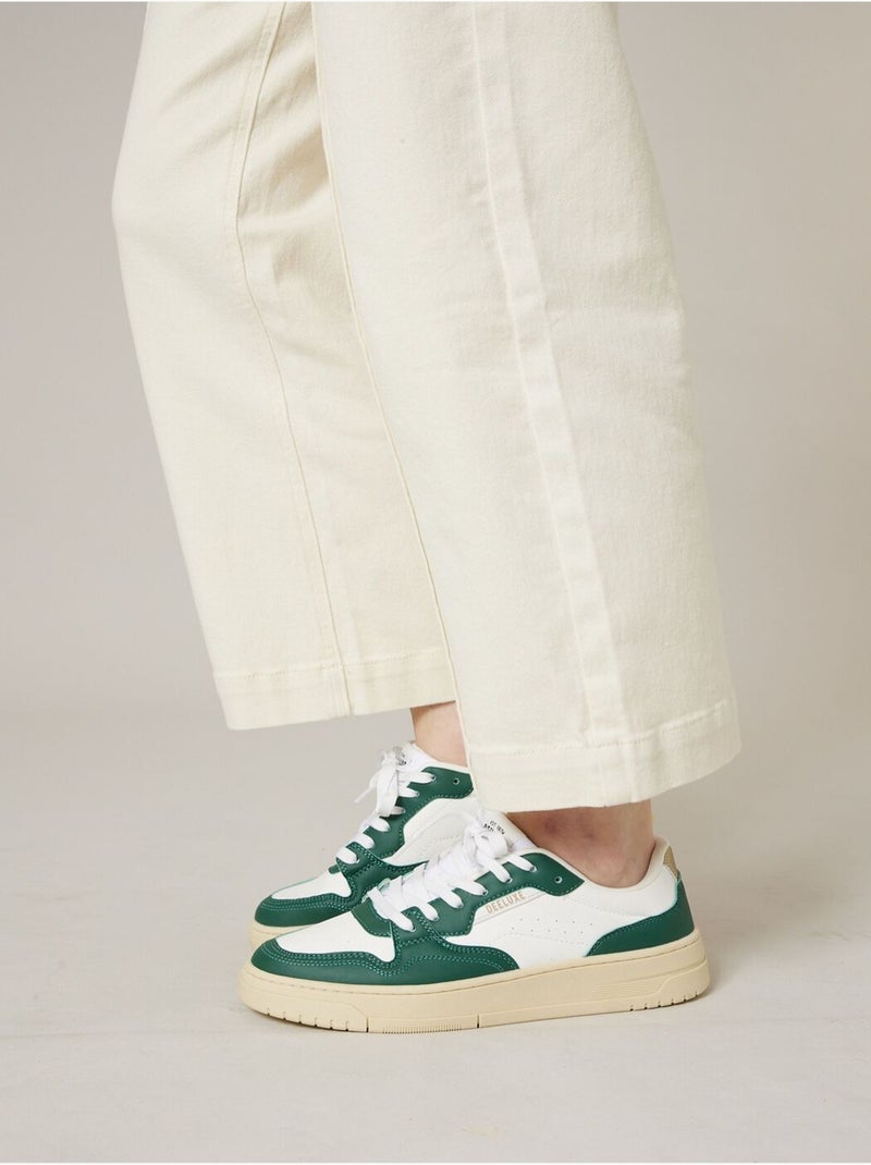 Baskets à lacets  'Deeluxe' Vert - Kiabi