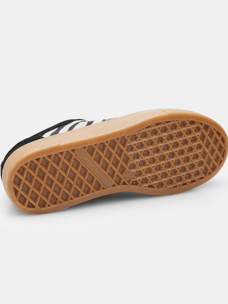 Baskets à lacets en daim BATA Noir - Kiabi