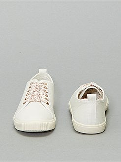 Baskets à lacets en toile - Kiabi