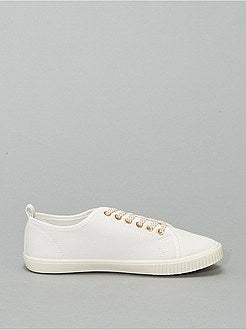 Baskets à lacets en toile - Kiabi