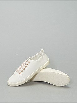 Baskets à lacets en toile - Kiabi