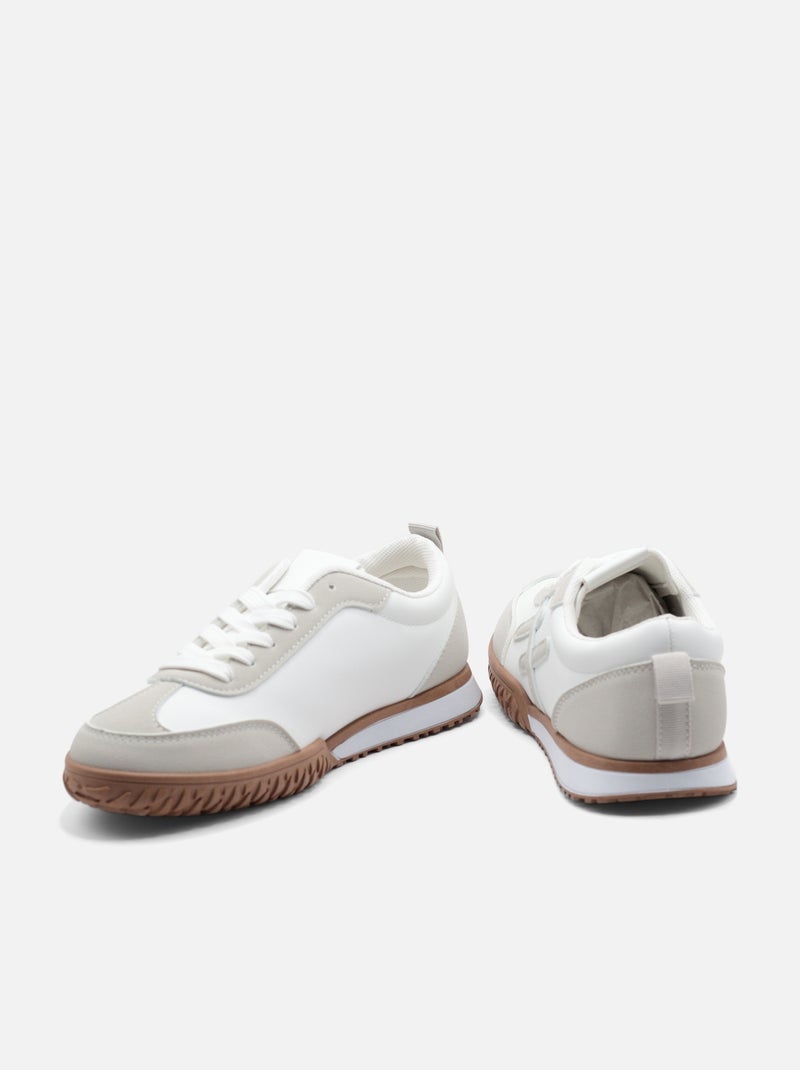 Baskets a lacets Gris - Kiabi