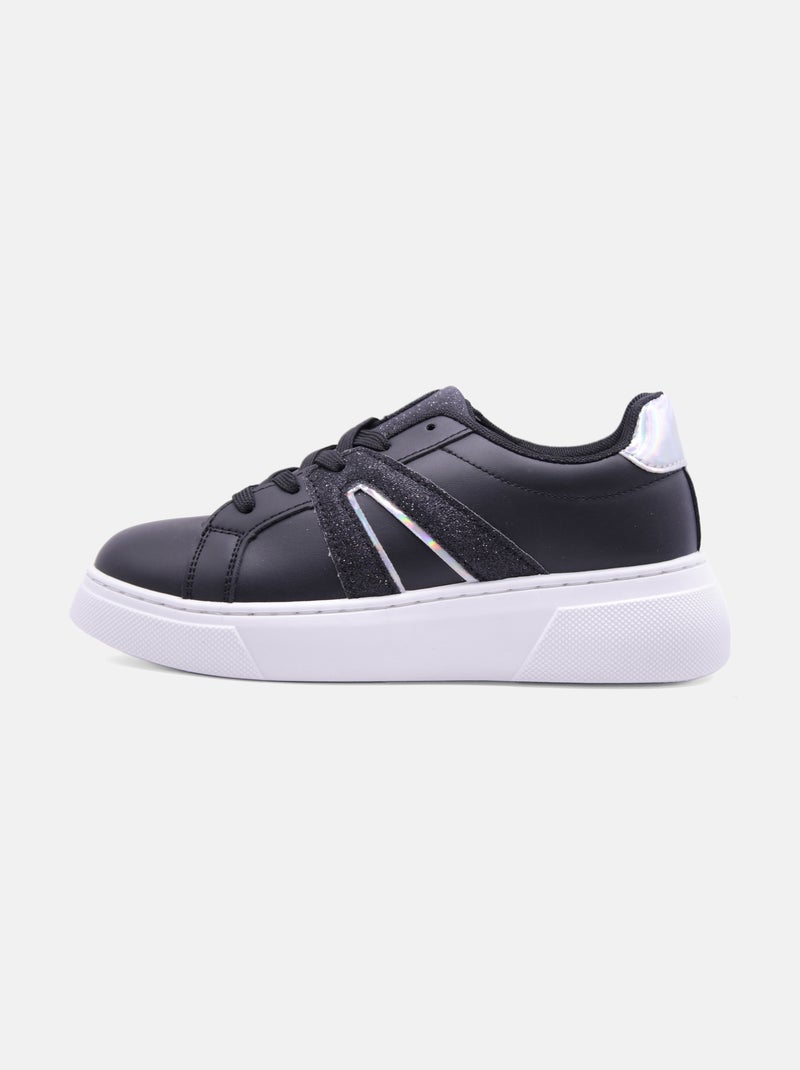 Baskets a lacets Noir - Kiabi