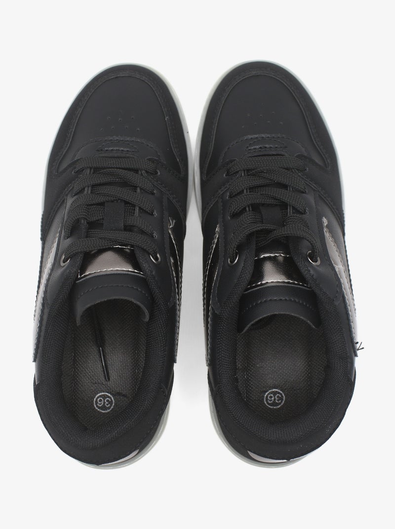 Baskets a lacets Noir - Kiabi
