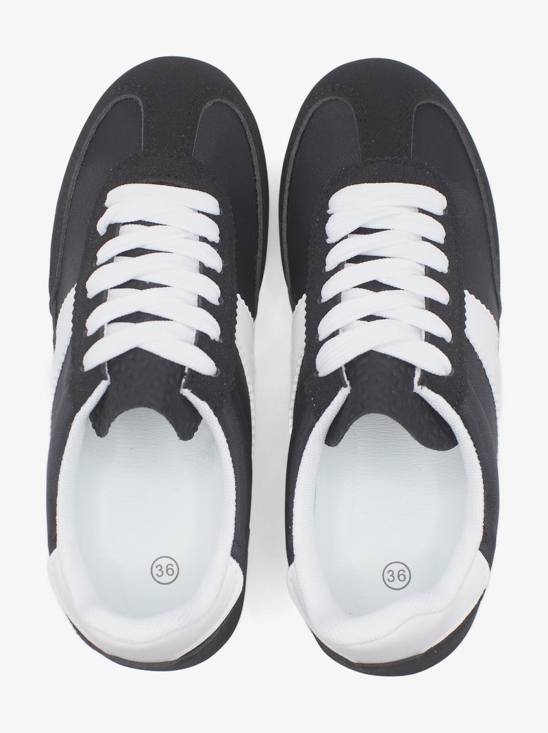 Baskets a lacets Noir - Kiabi