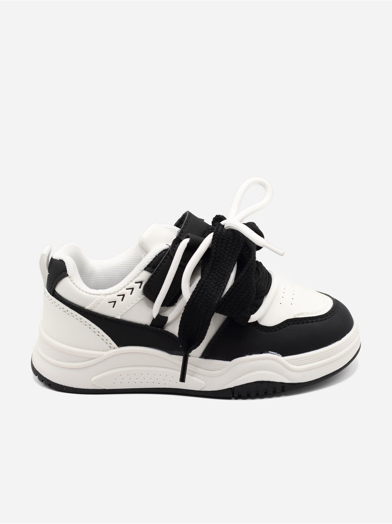 Baskets a lacets Noir - Kiabi
