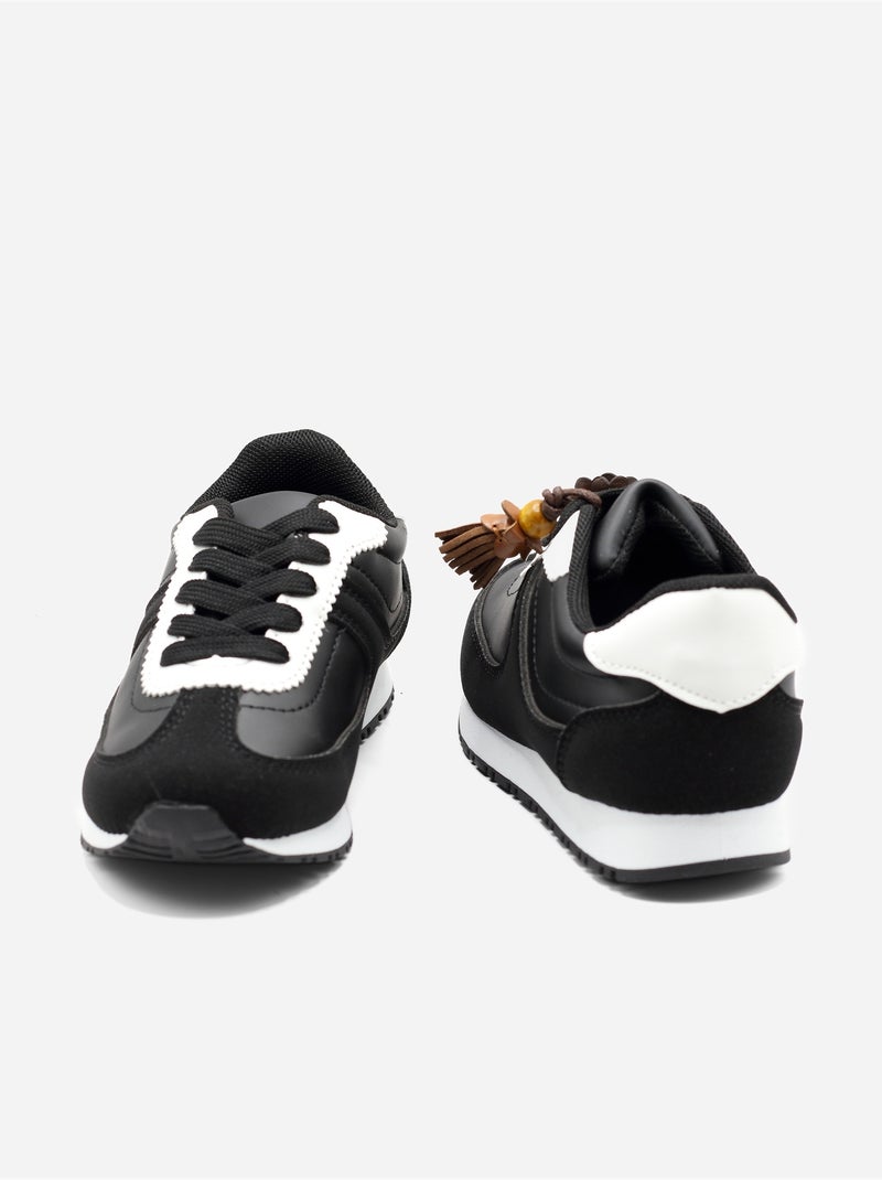 Baskets a lacets Noir - Kiabi