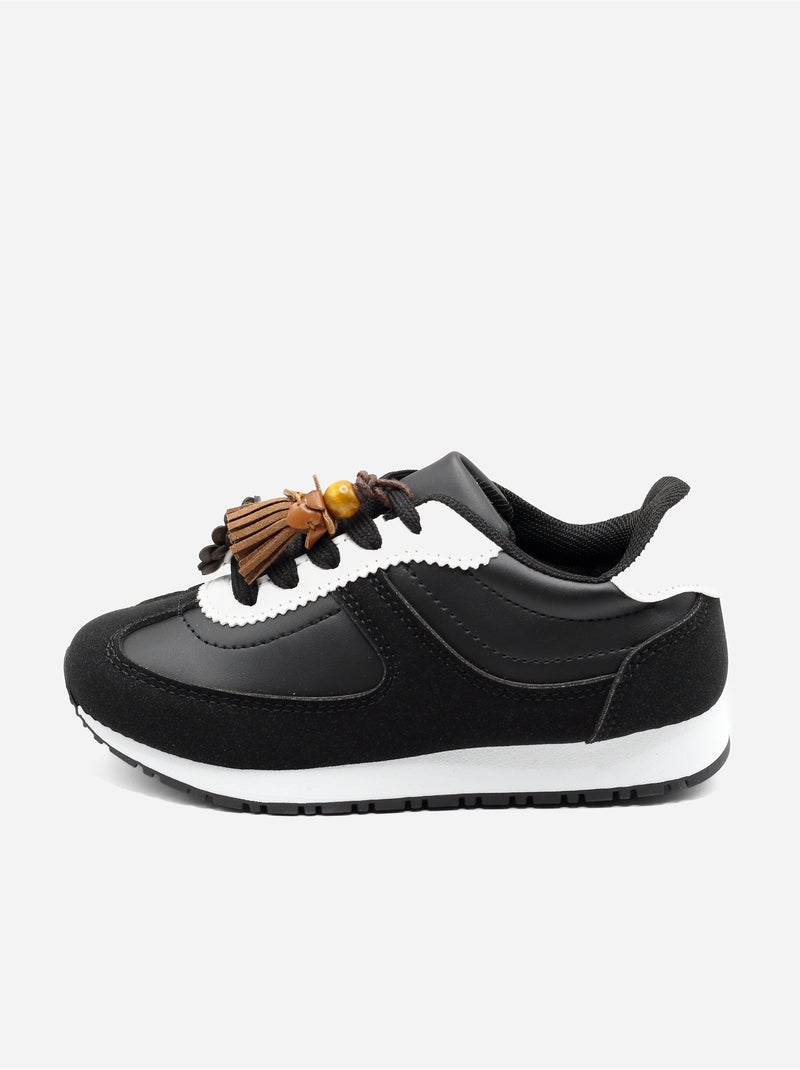 Baskets a lacets Noir - Kiabi