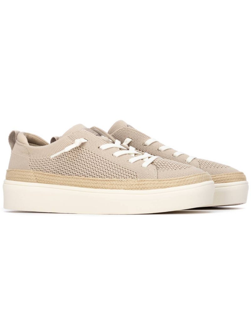 Baskets à lacets pour femme Beige - Kiabi