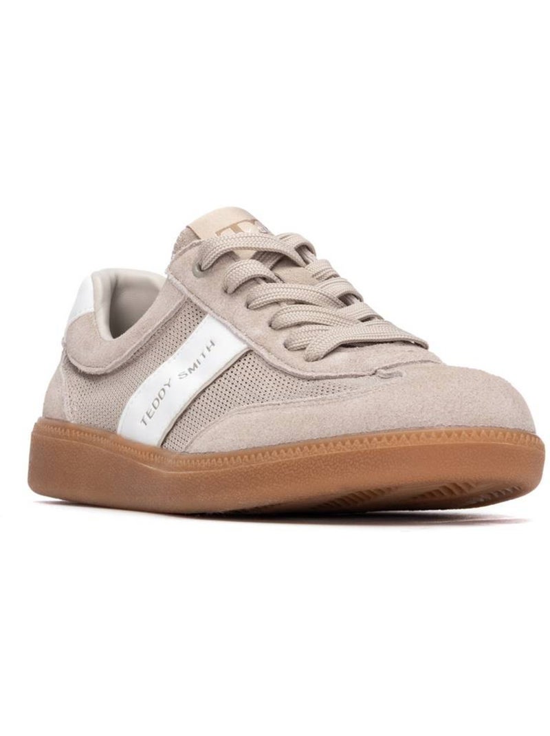 Baskets à lacets pour femme Beige - Kiabi