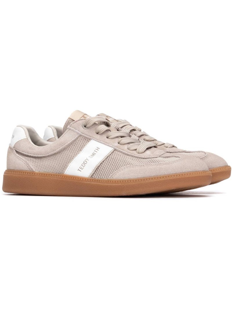 Baskets à lacets pour femme Beige - Kiabi