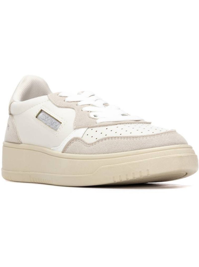 Baskets à lacets pour femme Blanc - Kiabi