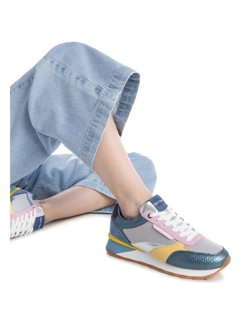 Baskets à lacets pour femme Bleu - Kiabi