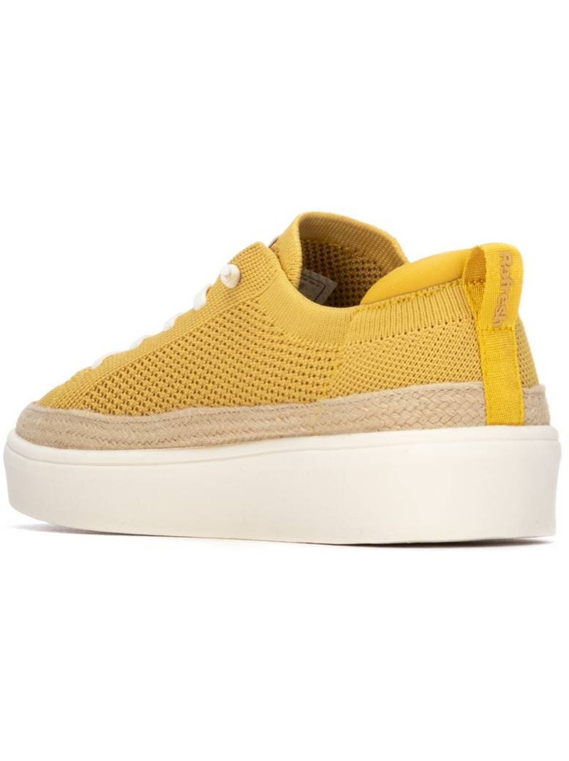Baskets à lacets pour femme Jaune - Kiabi