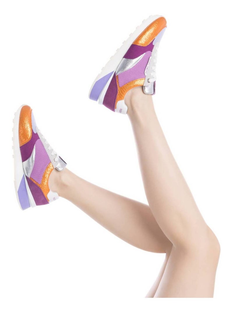 Baskets à lacets pour femme Mauve lilas - Kiabi