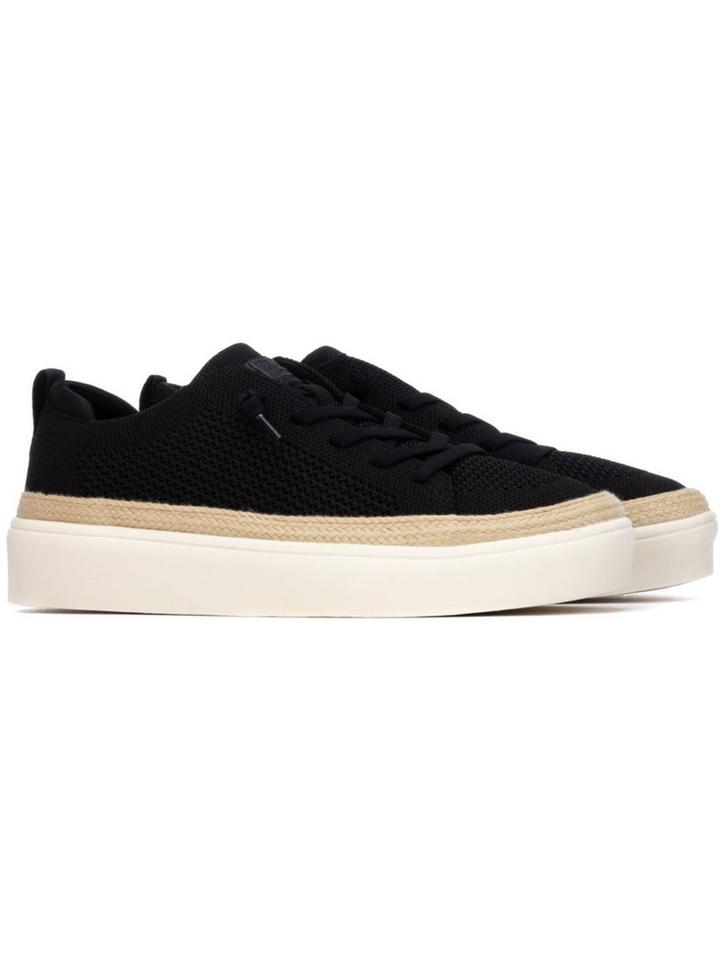 Baskets à lacets pour femme Noir - Kiabi