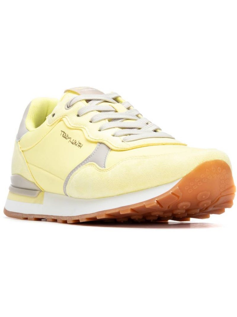 Baskets à lacets pour homme Jaune - Kiabi