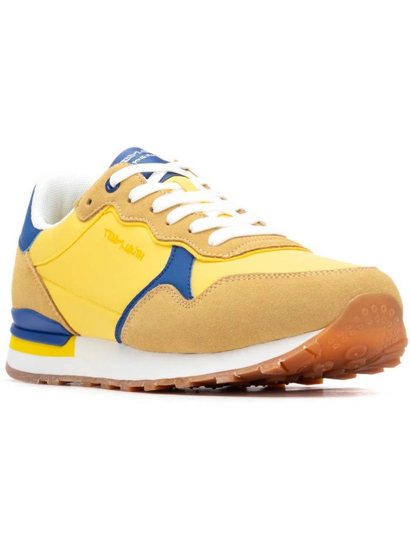 Baskets à lacets pour homme Jaune - Kiabi