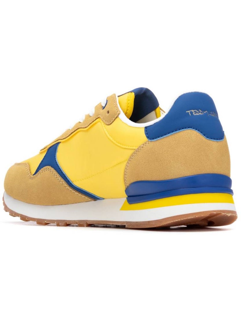 Baskets à lacets pour homme Jaune - Kiabi