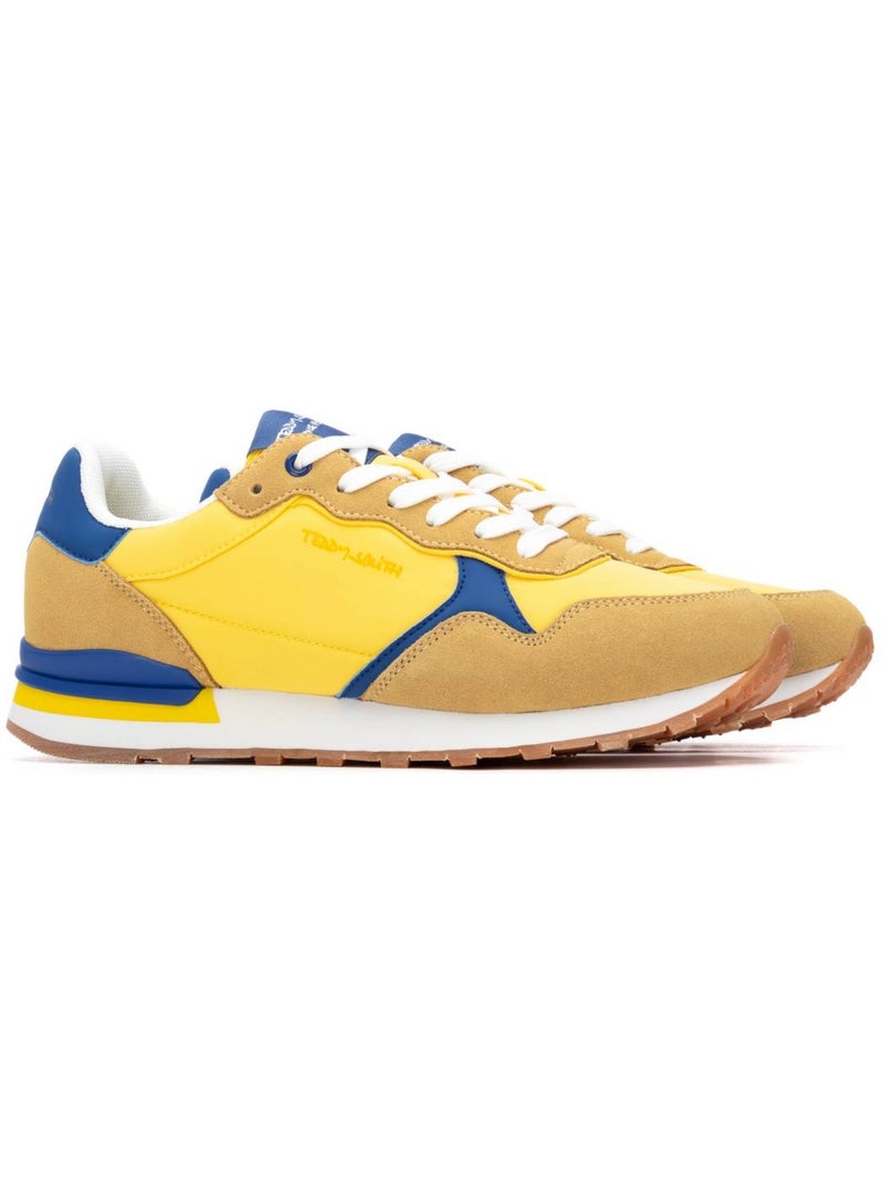 Baskets à lacets pour homme Jaune - Kiabi