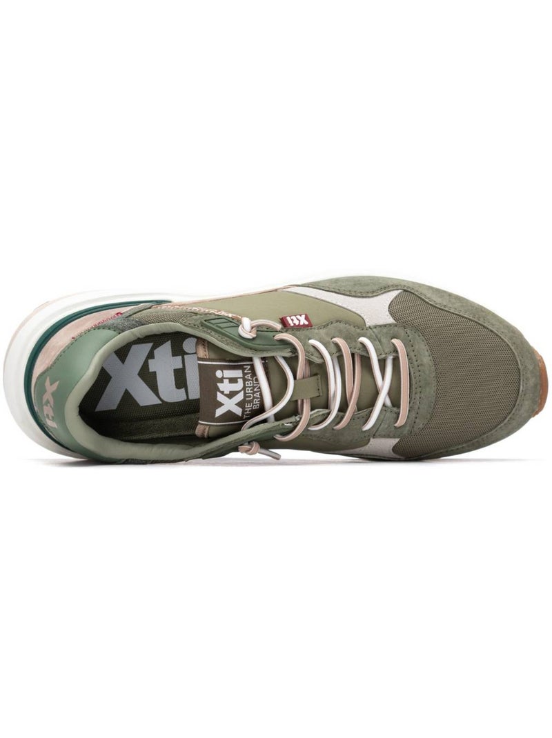 Baskets à lacets pour homme Kaki - Kiabi