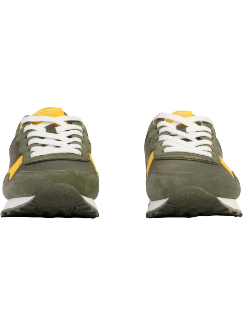 Baskets à lacets pour homme Kaki - Kiabi