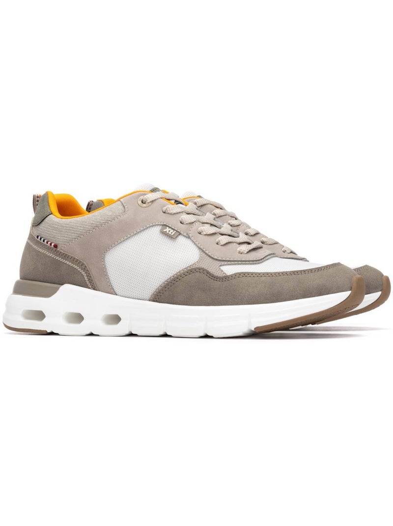 Baskets à lacets pour homme Taupe - Kiabi