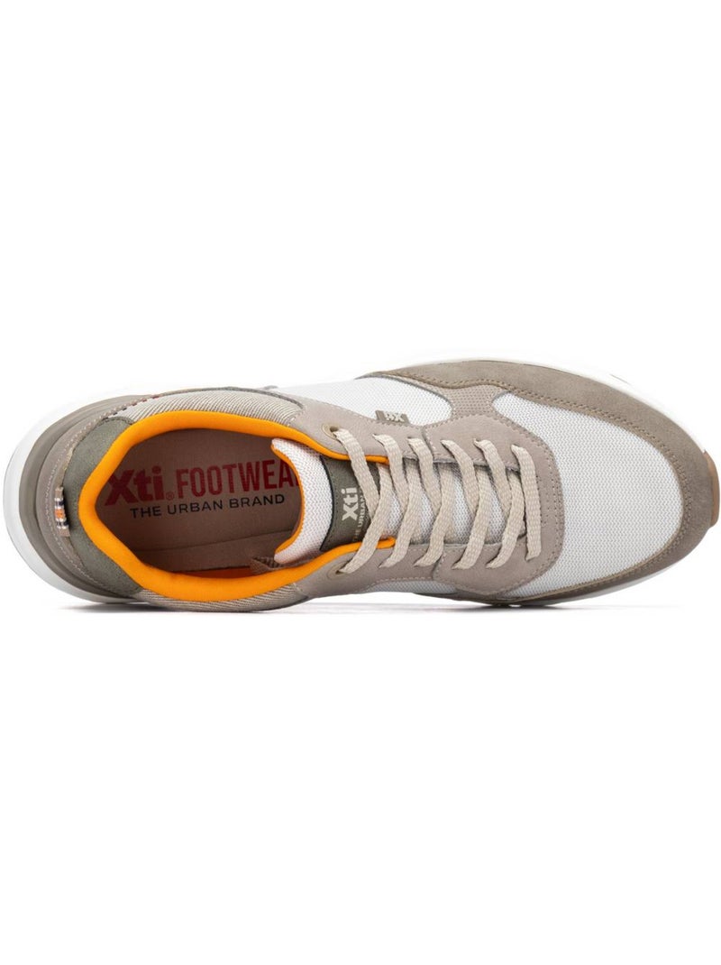 Baskets à lacets pour homme Taupe - Kiabi