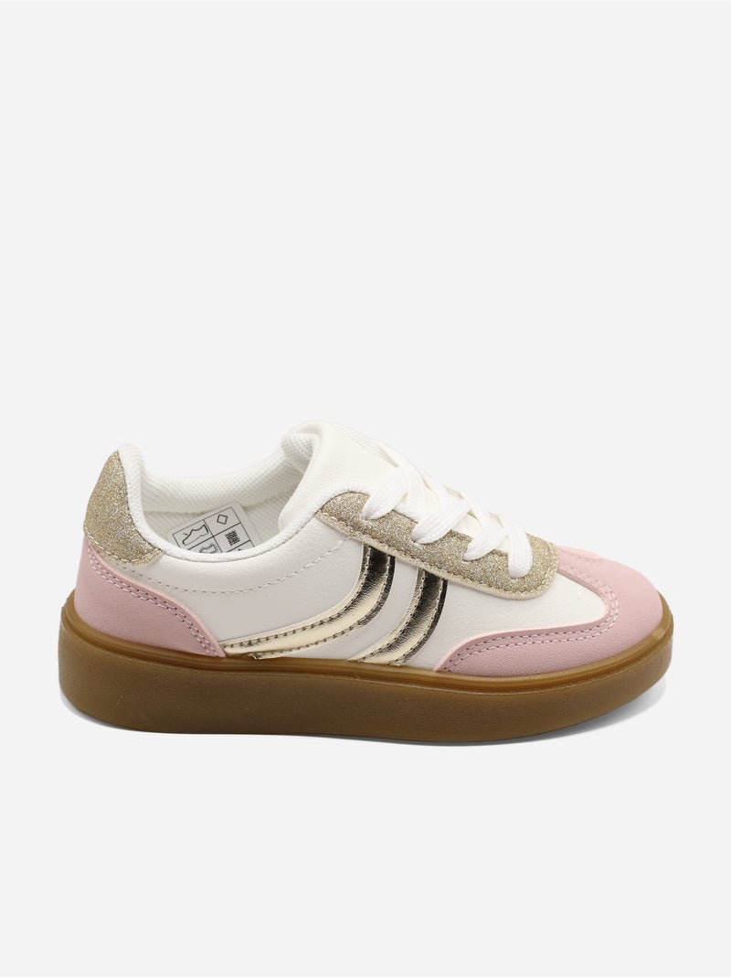 Baskets a lacets Rose - Kiabi