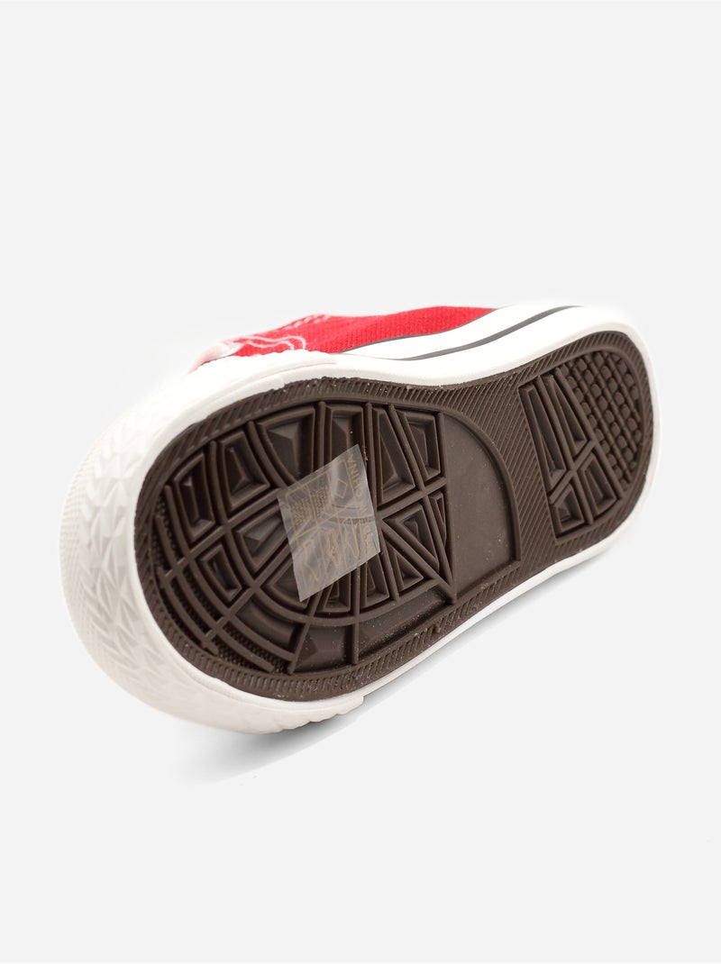 Baskets a lacets Rouge - Kiabi