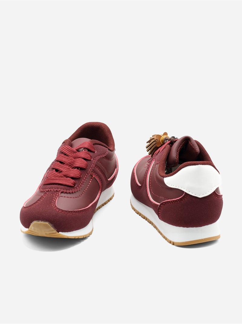 Baskets a lacets Rouge - Kiabi