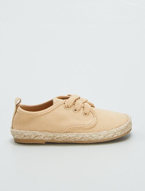 Baskets à lacets style espadrilles - Kiabi