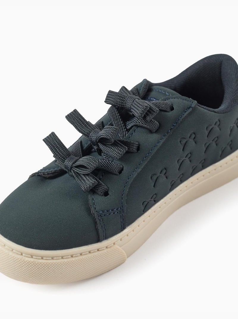 Baskets à nœuds en relief et lacets Bleu foncé - Kiabi