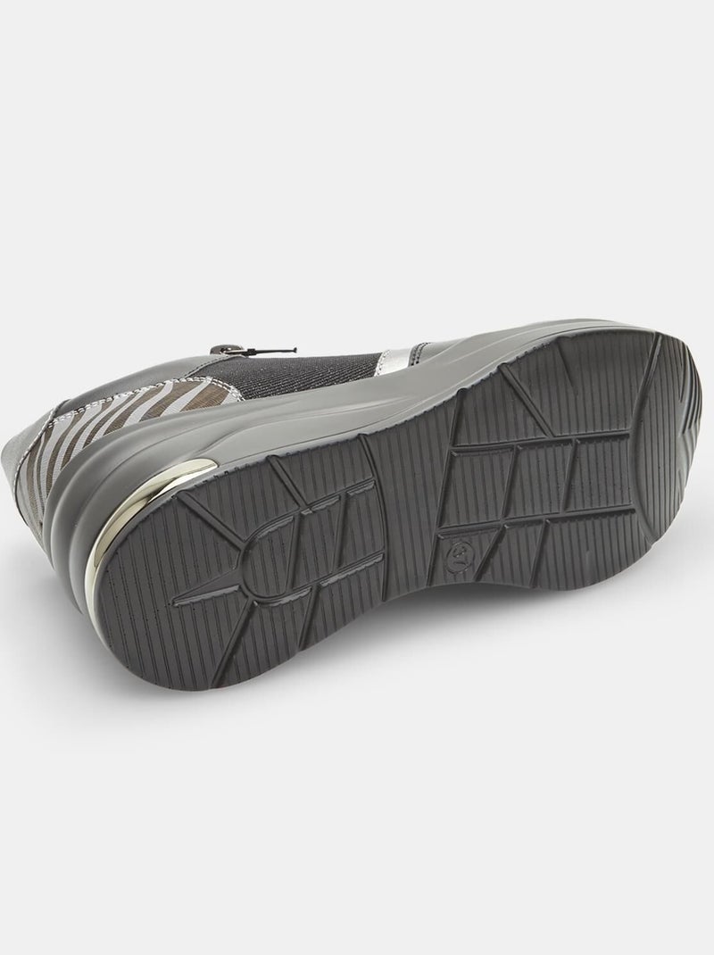 Baskets à plateforme avec fermeture éclair BATA Noir - Kiabi