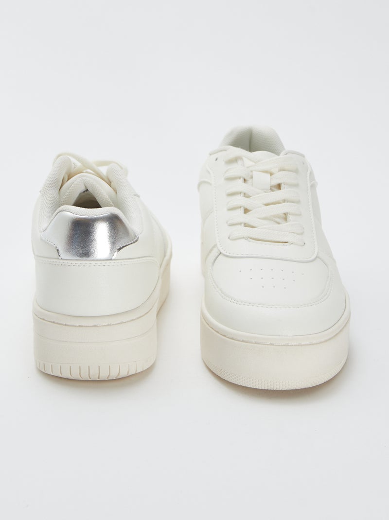 Baskets à plateforme Blanc - Kiabi