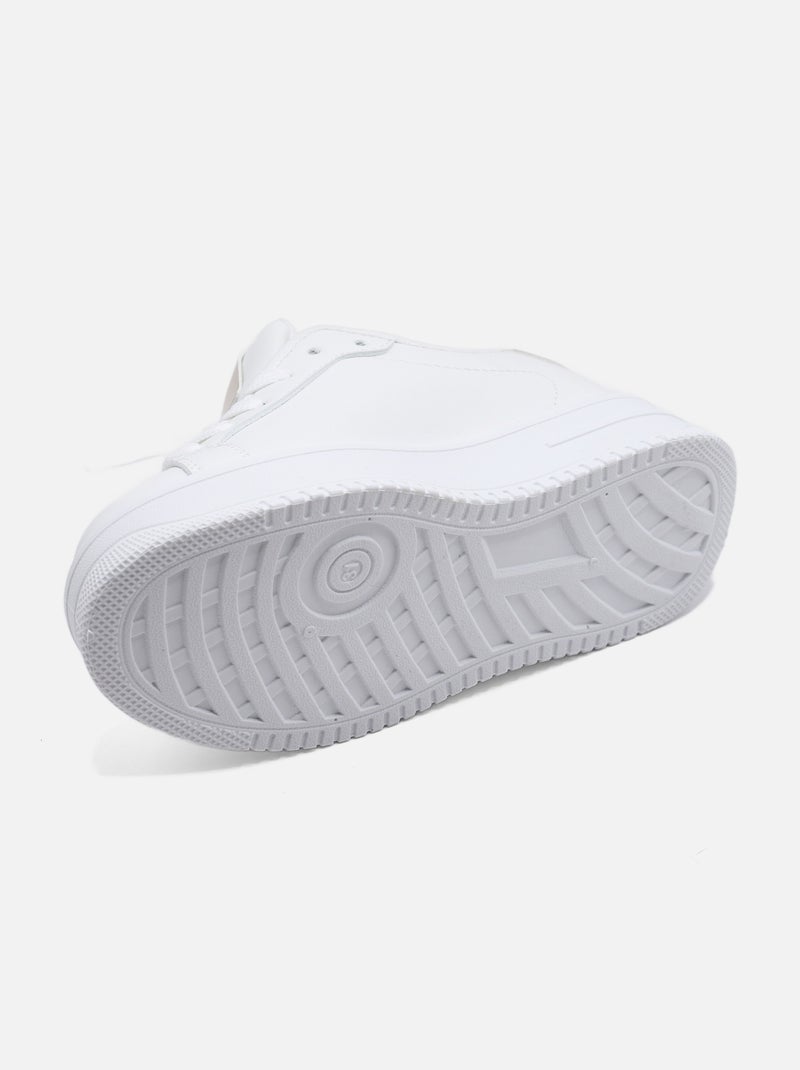 Baskets à plateforme Blanc Doré - Kiabi