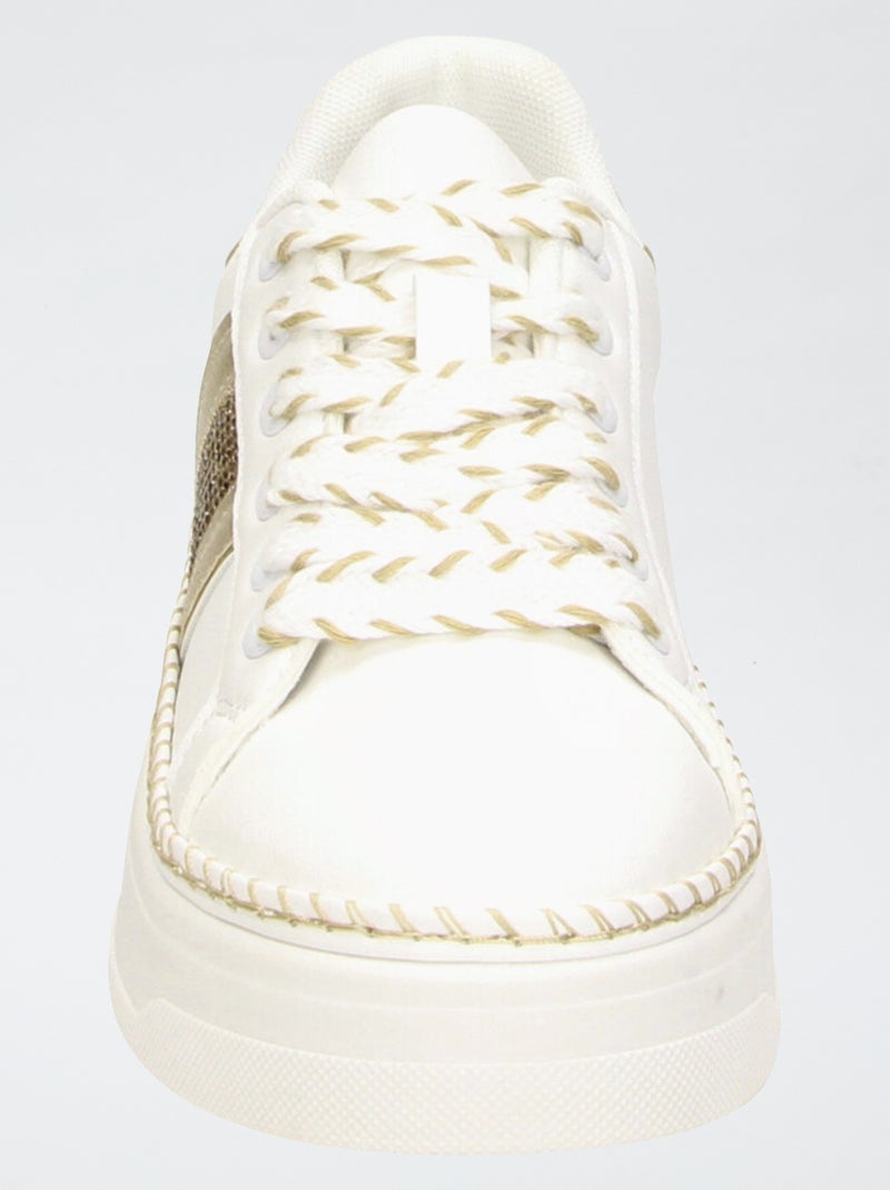 Baskets à plateforme Blanc - Kiabi