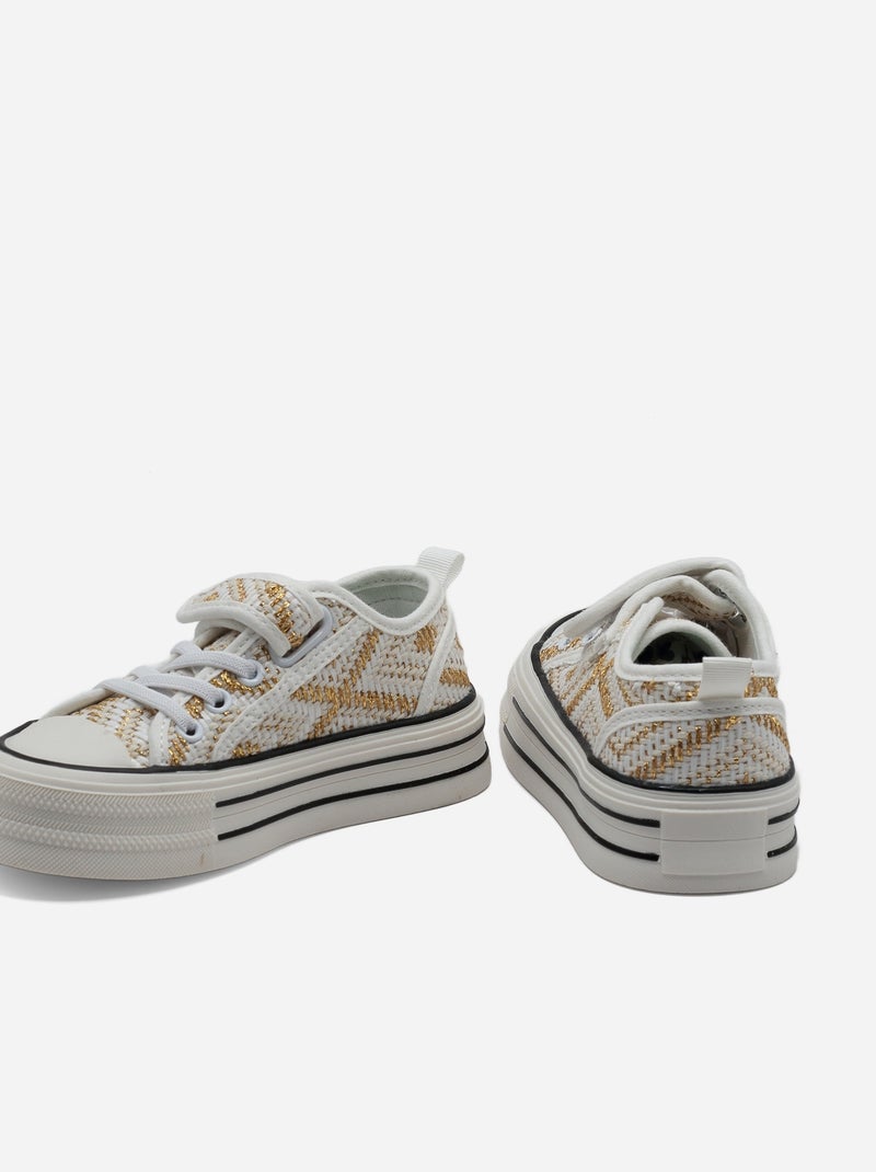 Baskets à plateforme Crème - Kiabi