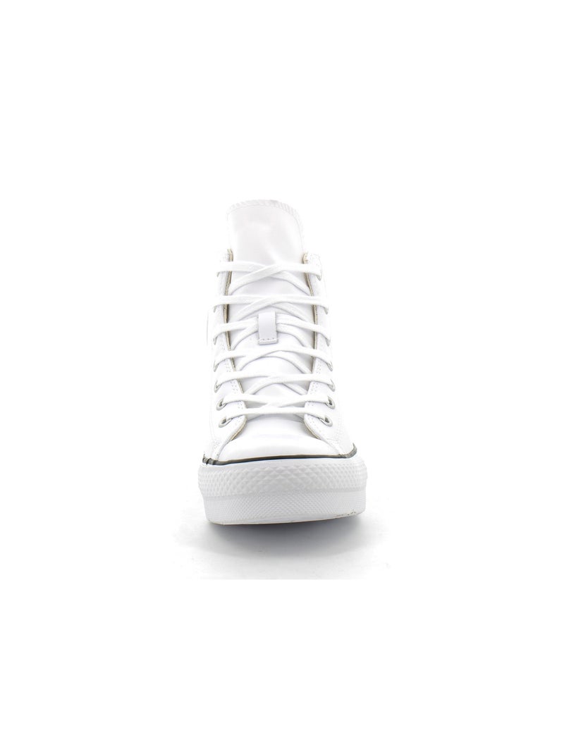 Baskets à Plateforme en Cuir Converse Blanc - Kiabi