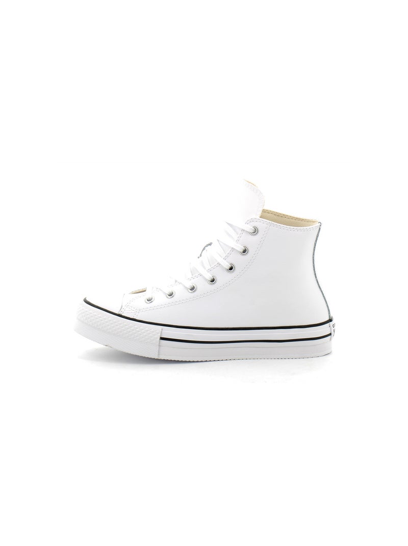 Baskets à Plateforme en Cuir Converse Blanc - Kiabi