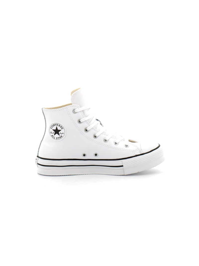 Baskets à Plateforme en Cuir Converse Blanc - Kiabi