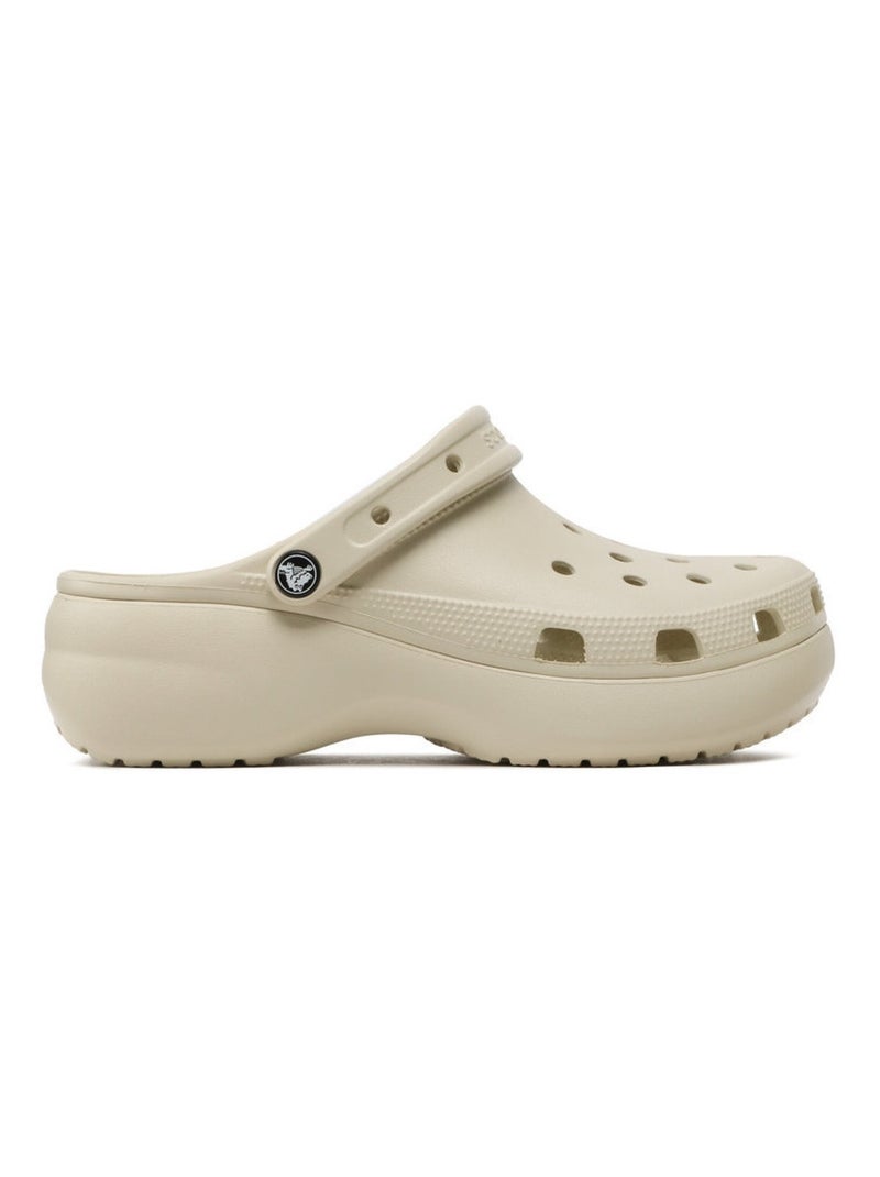 Baskets à Plateforme en Synthétique Crocs Beige - Kiabi