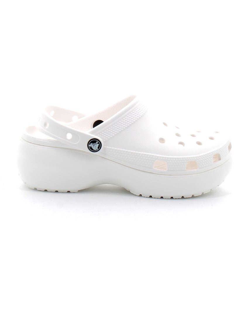 Baskets à Plateforme en Synthétique Crocs Blanc - Kiabi