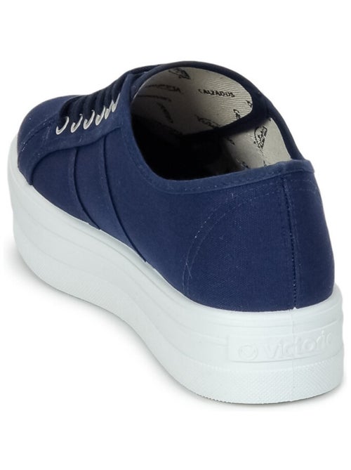 Baskets à Plateforme en Toile Pour Femme - Kiabi