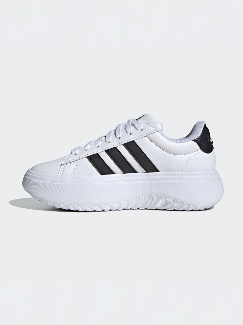 Baskets à plateforme 'Grand Court' 'Adidas' blanc - Kiabi