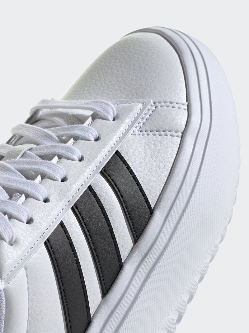 Baskets à plateforme 'Grand Court' 'Adidas' blanc - Kiabi