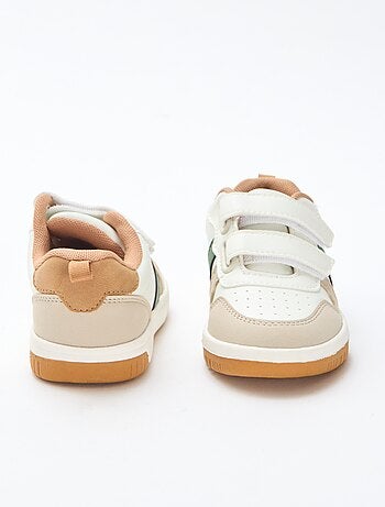 Baskets à scratch en simili quadricolore