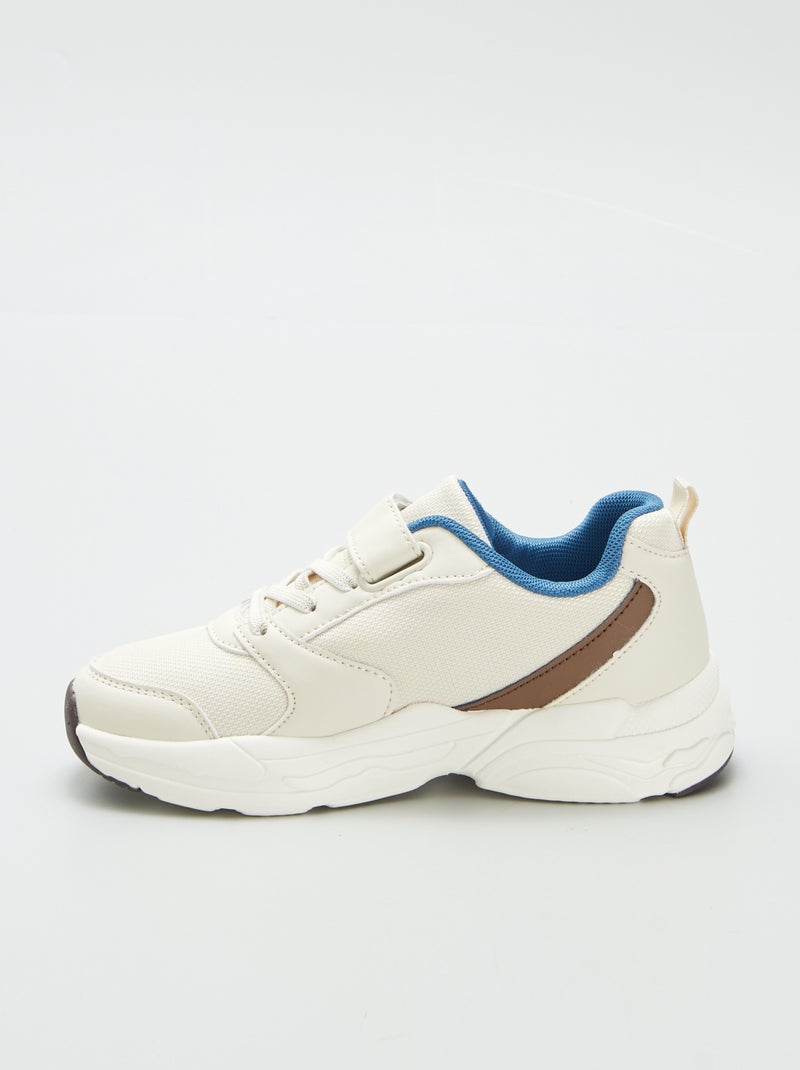 Baskets à scratch et lacets Beige - Kiabi